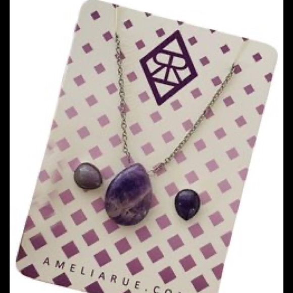 AMELIA RUE Amethyst Drops Set - Picture 6 of 7
